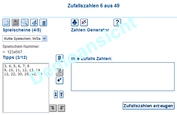 Demobild Zufallszahlen